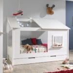 lit cabane en bois housebed 90 x 200 cm vipack