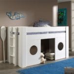 lit cabane mi hauteur freya 90 x 200 cm blanc – vipack