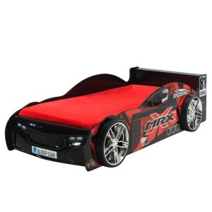 lit enfant voiture de course noir & rouge (1)