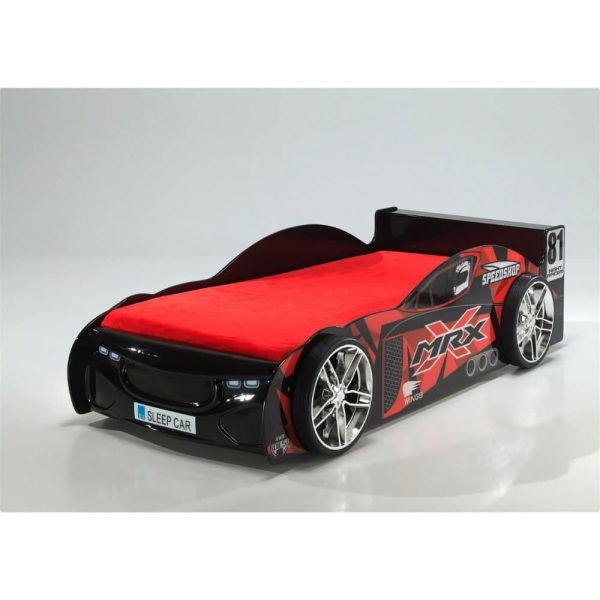 lit enfant voiture de course noir & rouge (4)