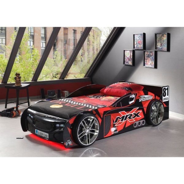 lit enfant voiture de course noir & rouge (5)