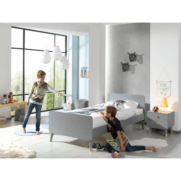 lit enfant en bois billy 90 x 200 cm gris timeless vipack (4)