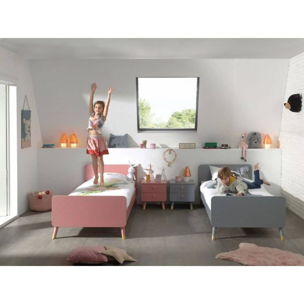 lit enfant en bois billy 90 x 200 cm gris timeless vipack (6)