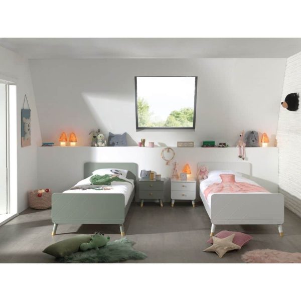 lit enfant en bois billy 90 x 200 cm vert olive vipack (5)