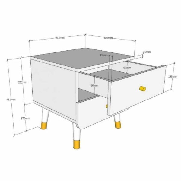 table de chevet billy - Vipack