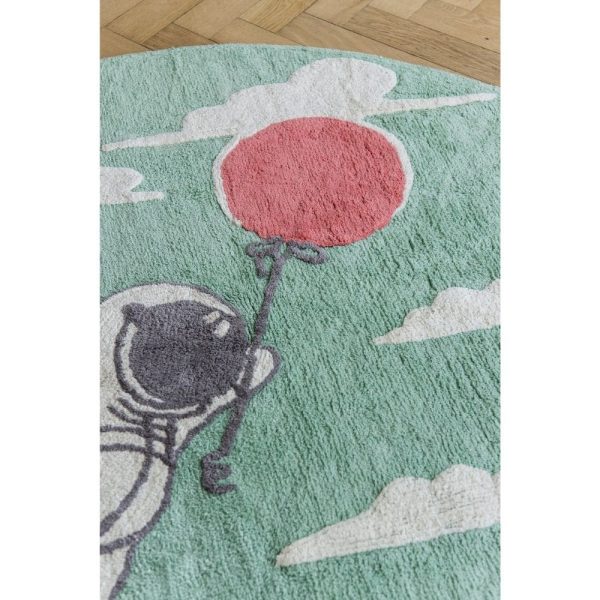 tapis rond coton astronaute & ballon (5)