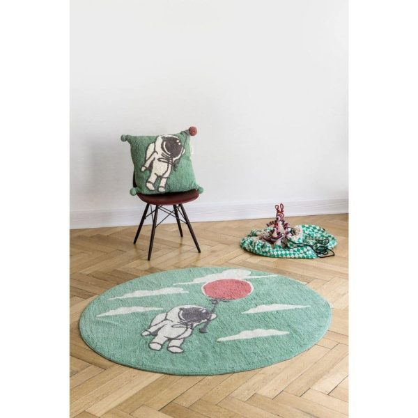 tapis rond coton astronaute & ballon (7)