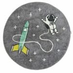 tapis rond coton astronaute & fusée (1)