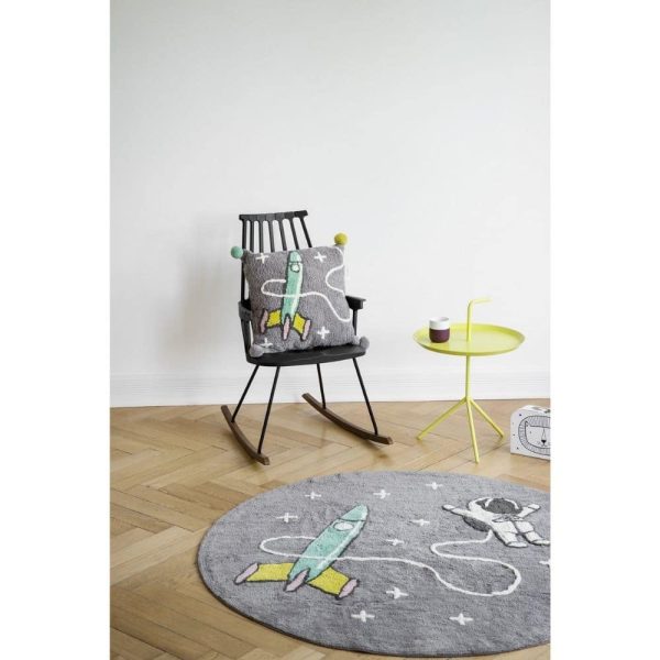 tapis rond coton astronaute & fusée (2)