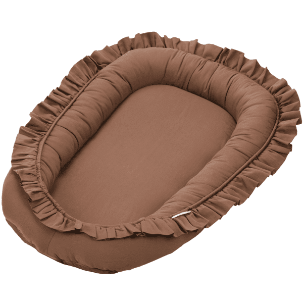baby nest sg with ruffles chocolat 1