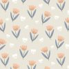 papier peint fleur pêche (1)