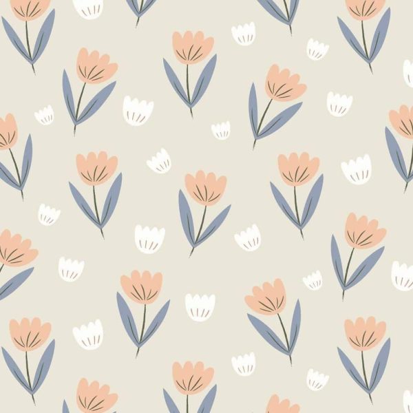 papier peint fleur pêche (1)