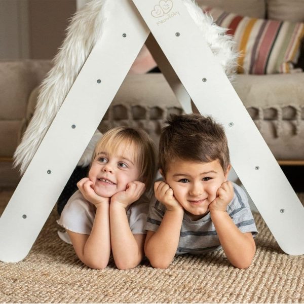 Échelle en bois montessori pour enfants blanc meowbaby (1)