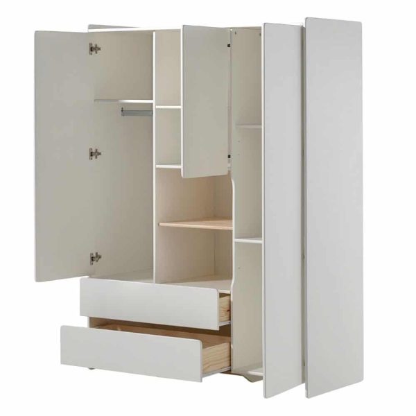 armoire en bois 3 portes kiddy blanc vipack (1)