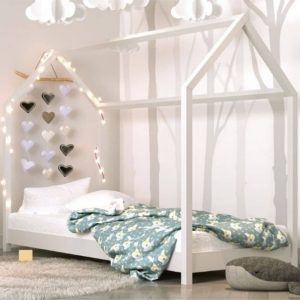 lit cabane en bois bella blanc – kocot