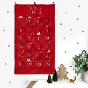 Calendrier de l'avent rouge personnalisable - Les Griottes