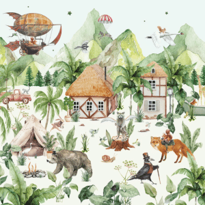papier peint magical village 2