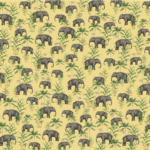 papier peint oscar the elephant yellow 1