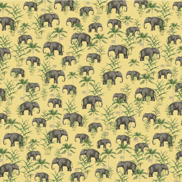 papier peint oscar the elephant yellow 1