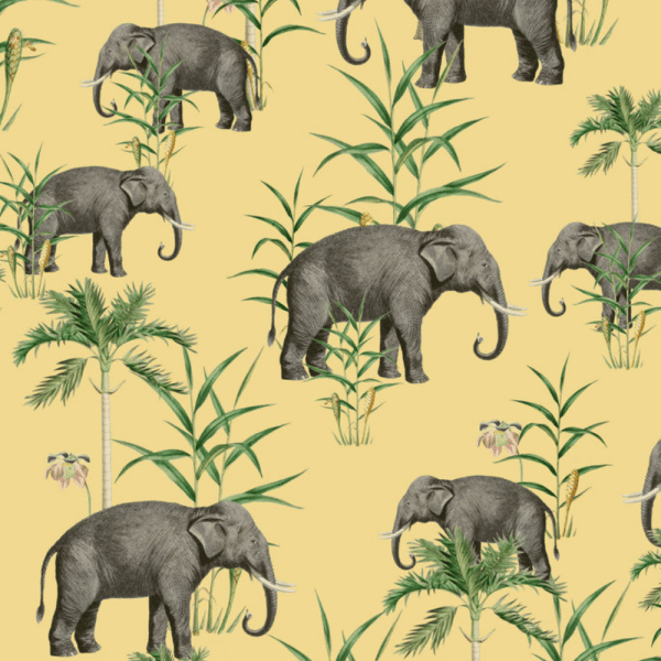 papier peint oscar the elephant yellow 4