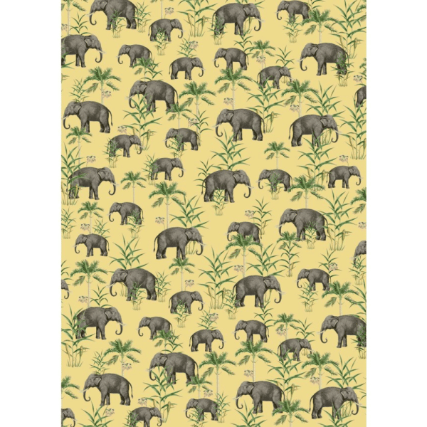 papier peint oscar the elephant yellow 5