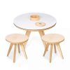 Ensemble table de jeux et 2 tabourets en bois - Drawin'kids
