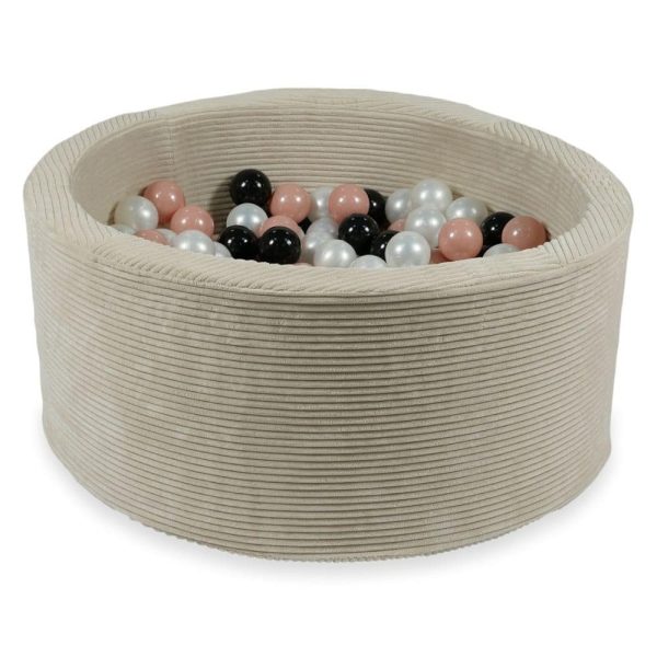 piscine à balles ronde rib velvet beige (1)