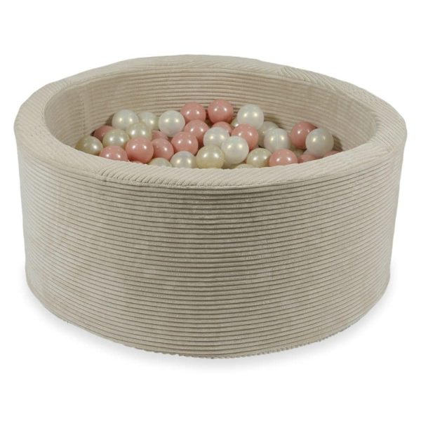 piscine à balles ronde rib velvet beige (11)