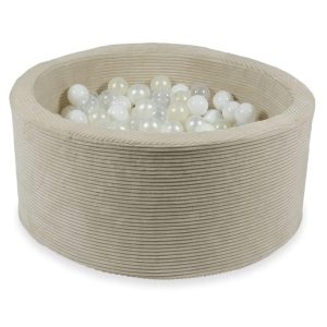 piscine à balles ronde rib velvet beige (12)