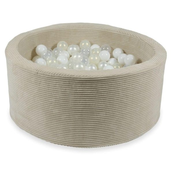 piscine à balles ronde rib velvet beige (12)