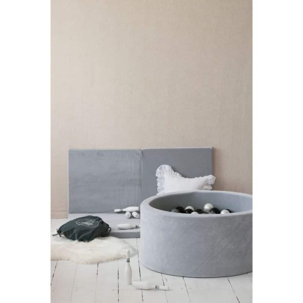 piscine à balles ronde velvet light grey (1)