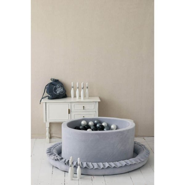 piscine à balles ronde velvet light grey (10)