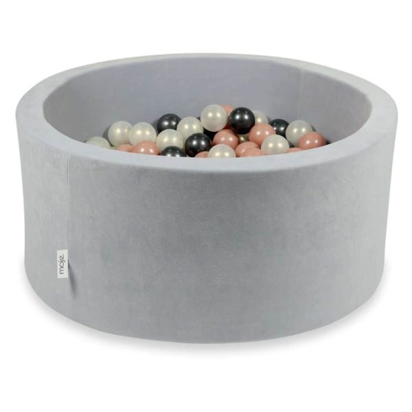 piscine à balles ronde velvet light grey (3)