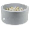 piscine à balles ronde velvet light grey (4)