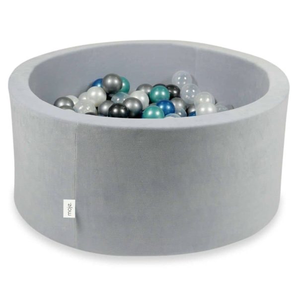 piscine à balles ronde velvet light grey (6)