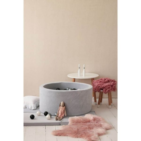 piscine à balles ronde velvet light grey