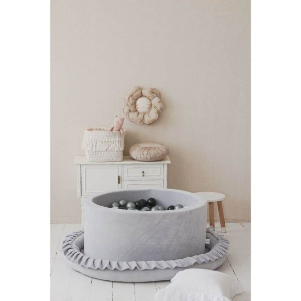 piscine à balles ronde velvet light grey (9)