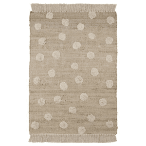 tapis jute à pois nop 1