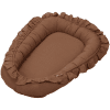baby nest with ruffles chocolat 1