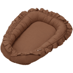 baby nest with ruffles chocolat 1