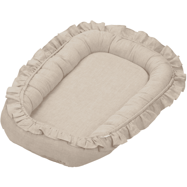baby nest with ruffles natural 1