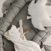 baby nest with ruffles olive 2