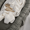 baby nest with ruffles olive 4