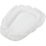 baby nest with ruffles white 1