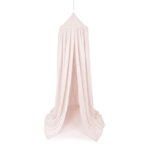 ciel de lit en coton rose poudré 1