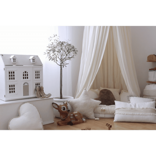 ciel de lit en coton vanille 4