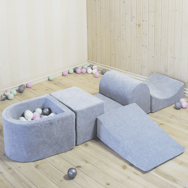 parcours de motricité avec piscine + 100 balles beige3