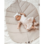 tapis velours feuille café latté 1