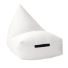 pouf effet laine écru 1