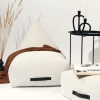 pouf effet laine écru 2